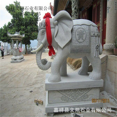 青石石雕大象 匠心獨運的裝飾藝術